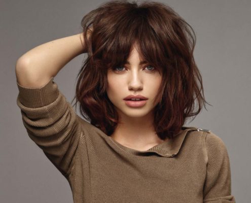 Hier zu sehen ist eine braune Goldwell Iconic Brunettes Haarfarbe | Haare färben bei Hair&Style Altbach in Stuttgart