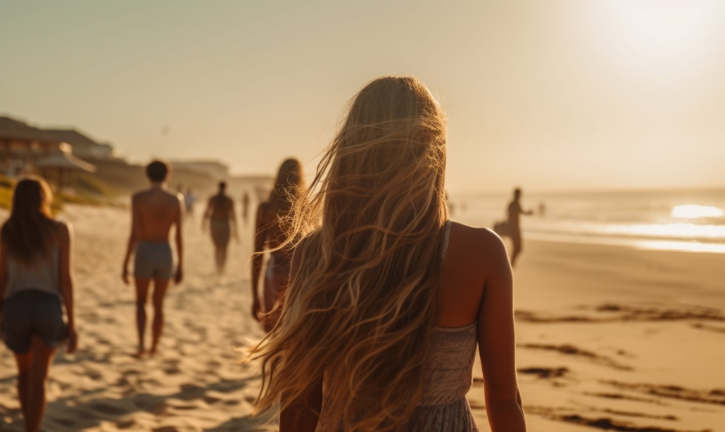 Haarverlängerung und Sonne